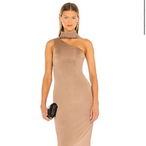 NBD Revolve Kristiana midi dress in chestnut